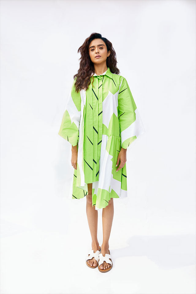 Leafy Belle Shirt Dress