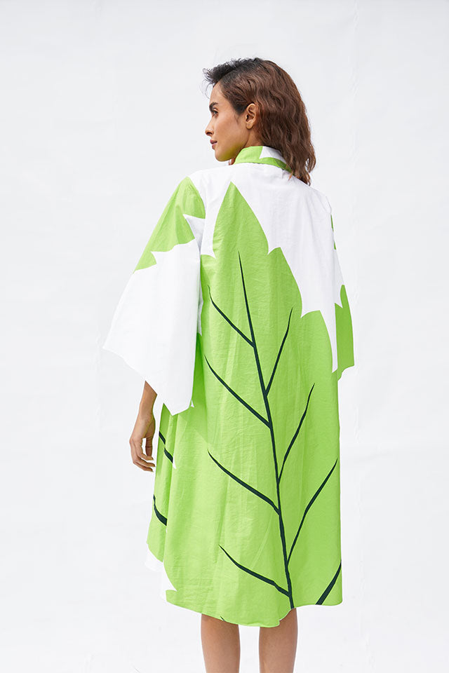 Leafy Belle Shirt Dress