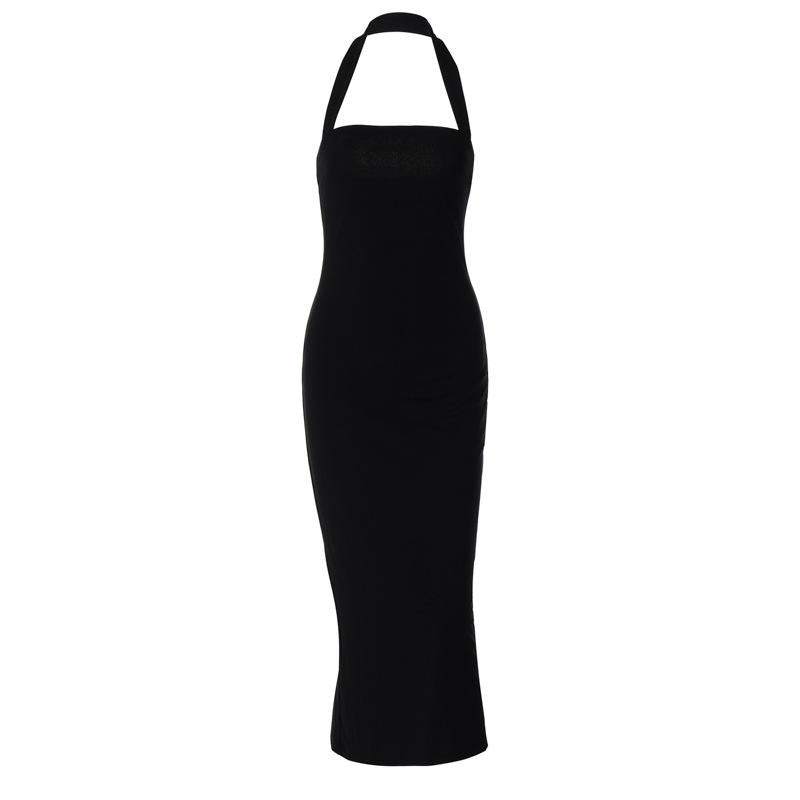 Amelita Sexy Hanging Neck Backless Fashionable Temperament Slimming Women's Dress