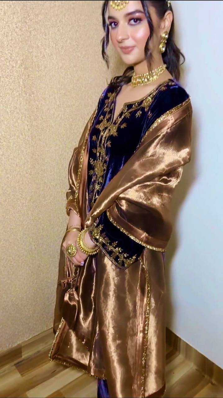 Embroidery Pakistani Velvet Kashmiri Ladies Silk Suit