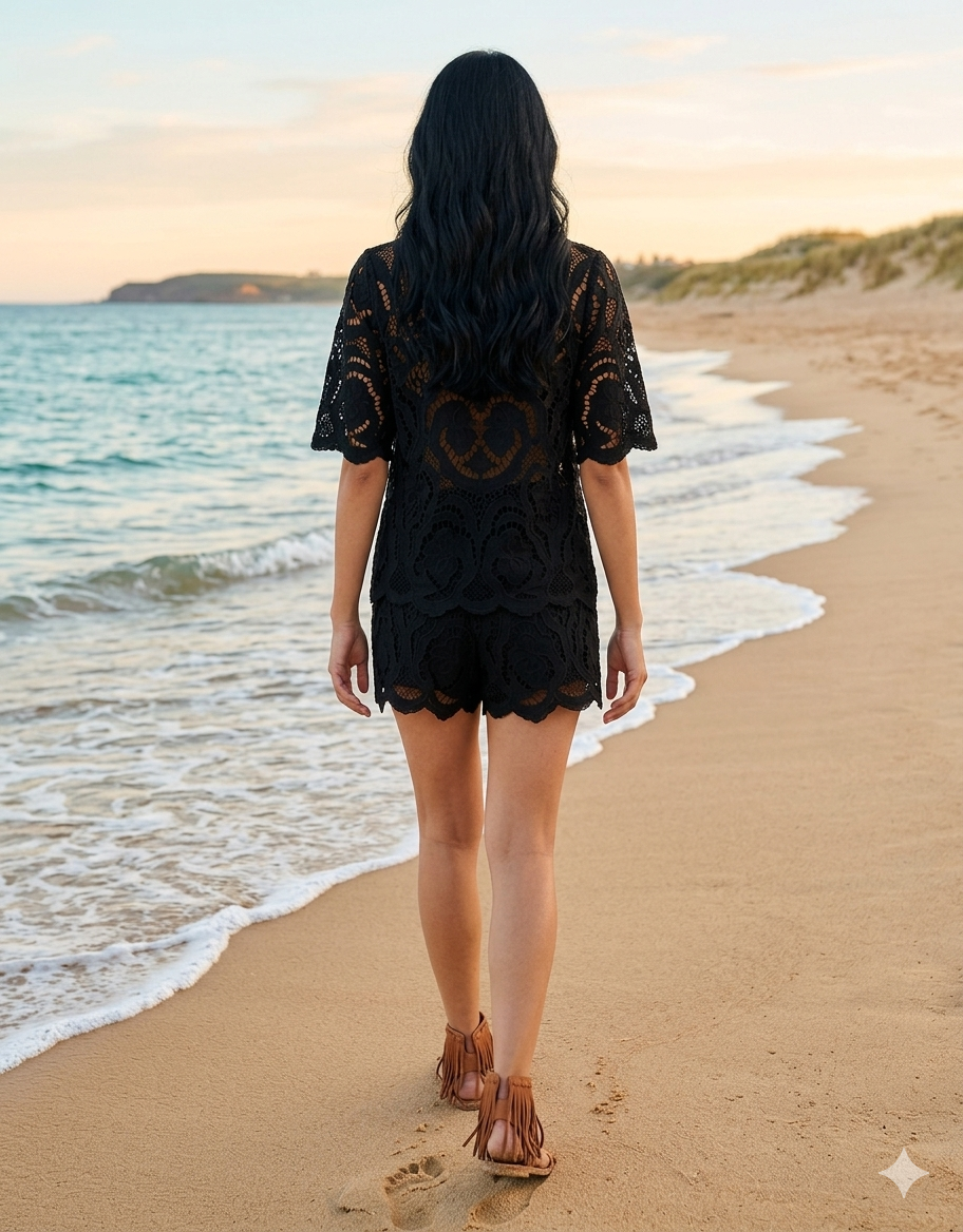 Meera Two-Piece Crochet Co-Ord Set