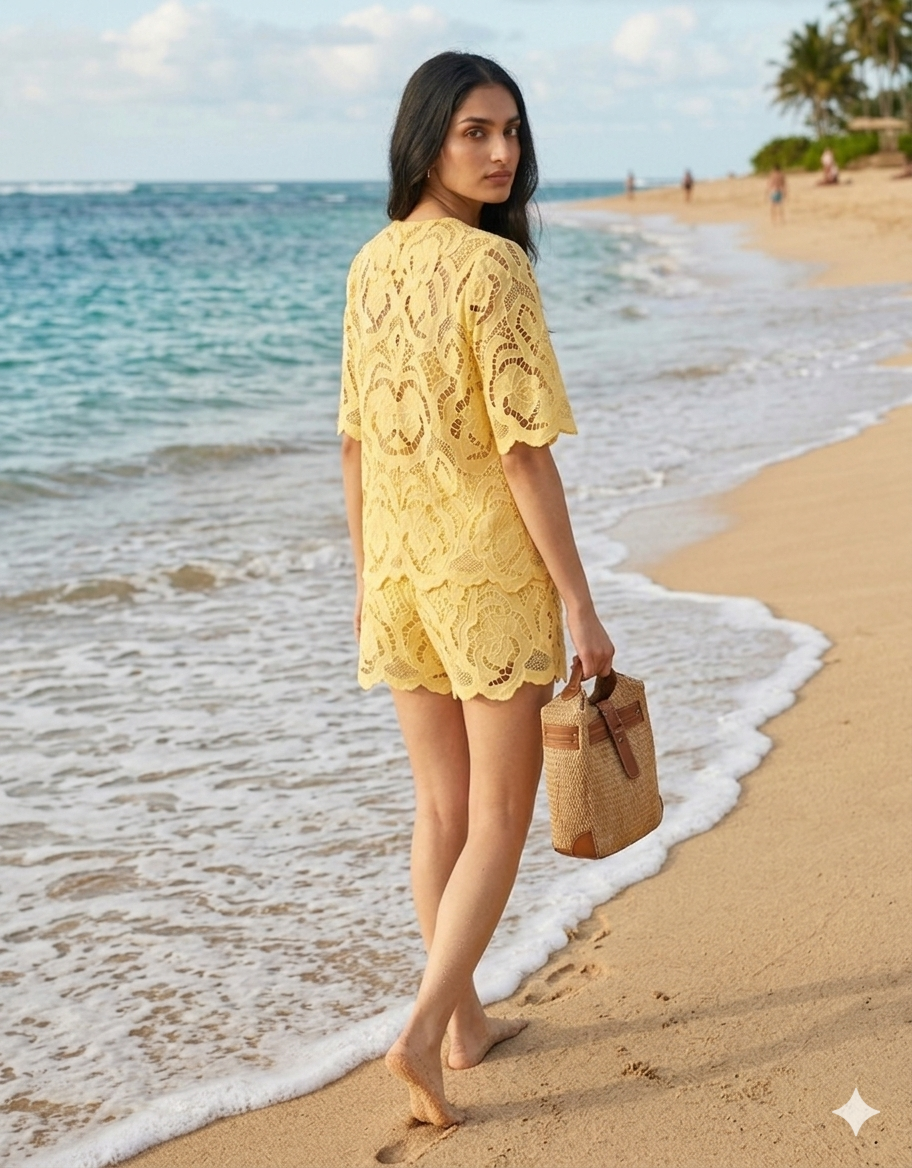 Meera Two-Piece Crochet Co-Ord Set