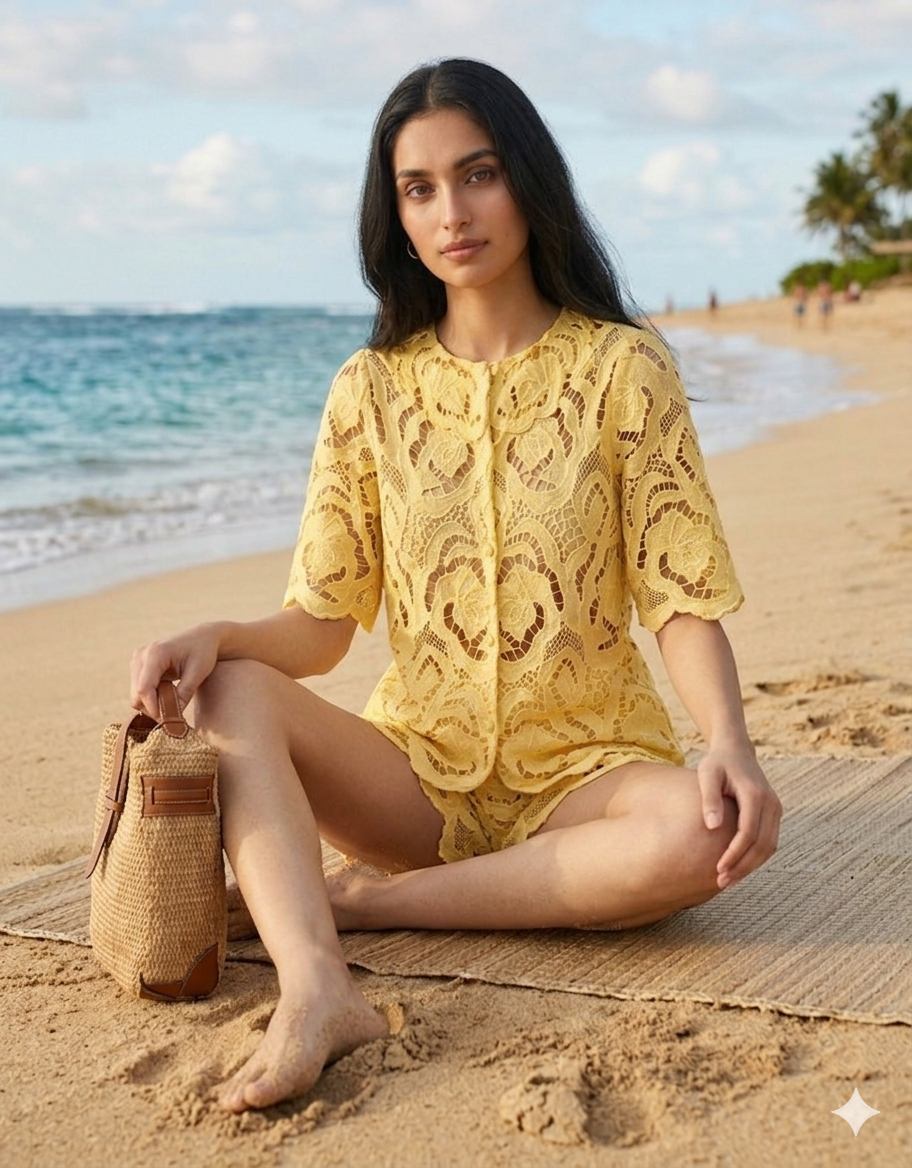 Meera Two-Piece Crochet Co-Ord Set