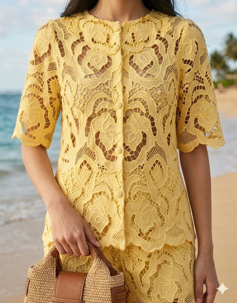 Meera Two-Piece Crochet Co-Ord Set