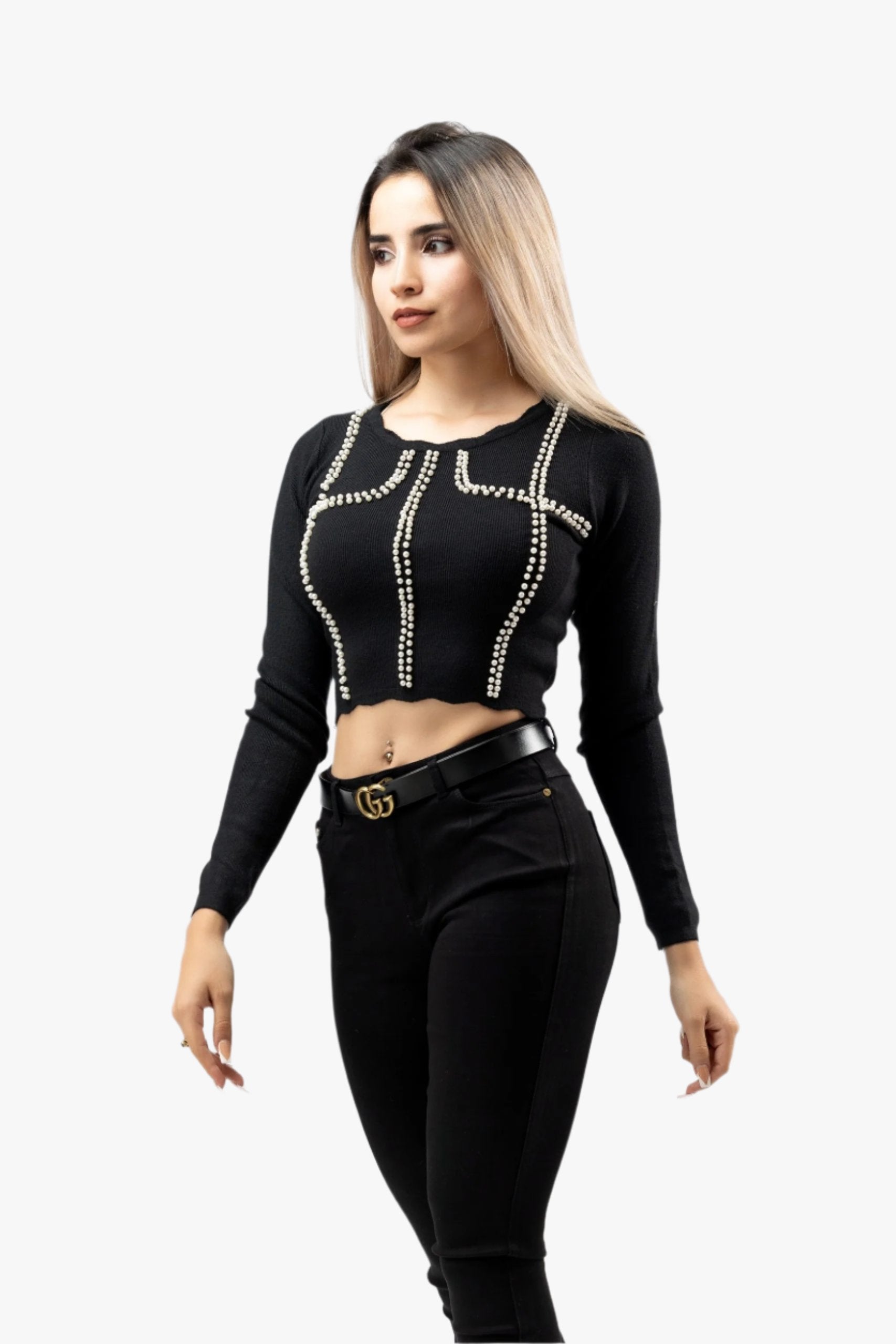 Designer Long Sleeve Sweater Top