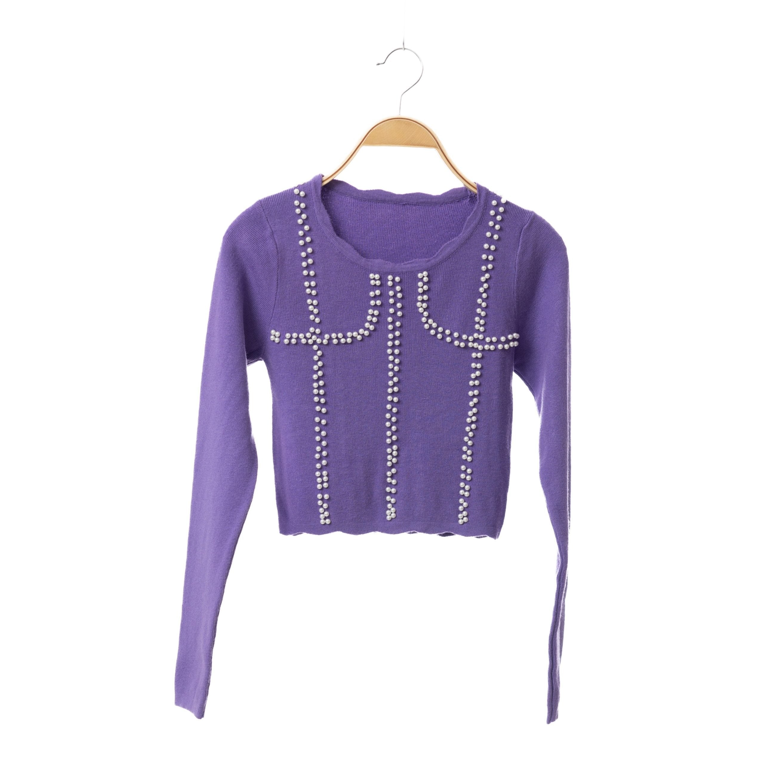 Designer Long Sleeve Sweater Top