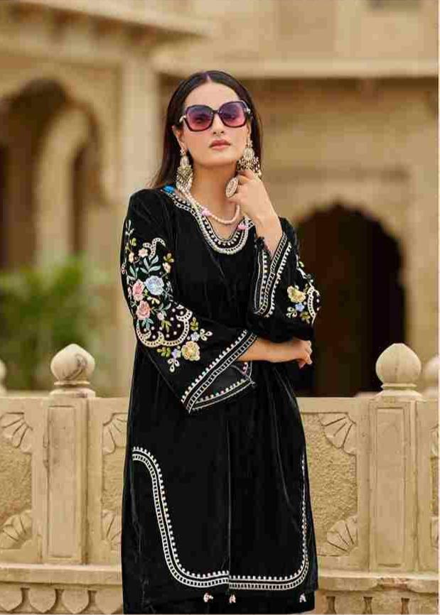 Designer Velvet Pakistani Suit Set