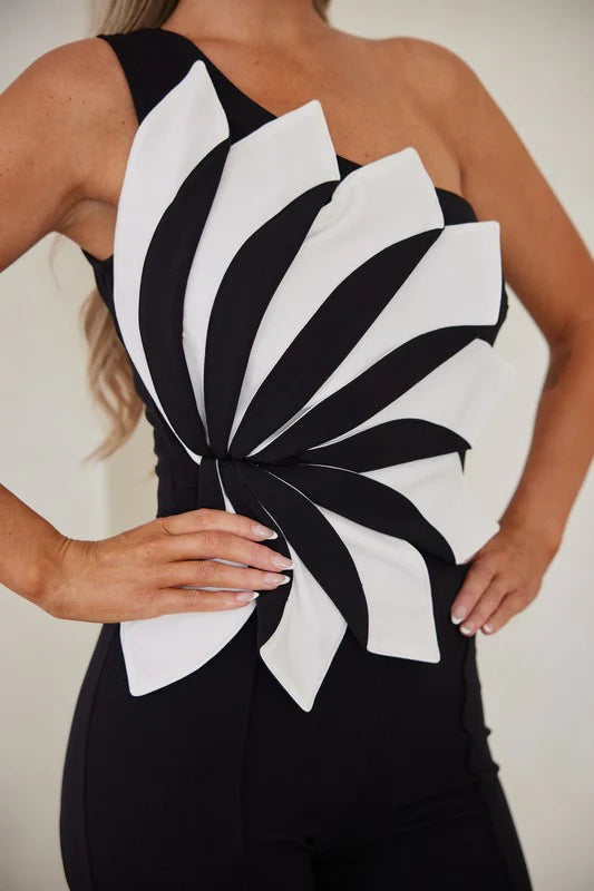 Elegant Flower Designer Jump Suit