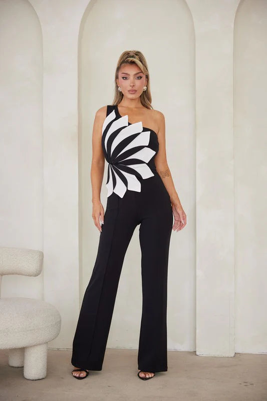 Elegant Flower Designer Jump Suit