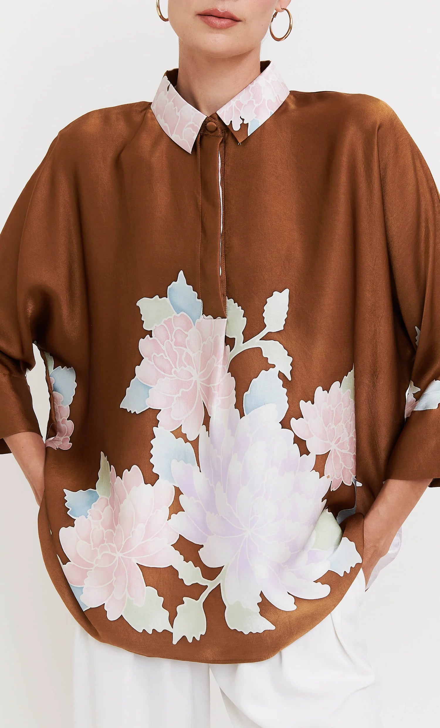 Peonies Satin Silk Co-Ord Set