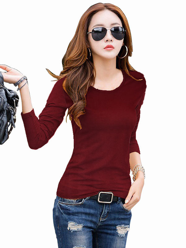 Maroon full sleeve casual