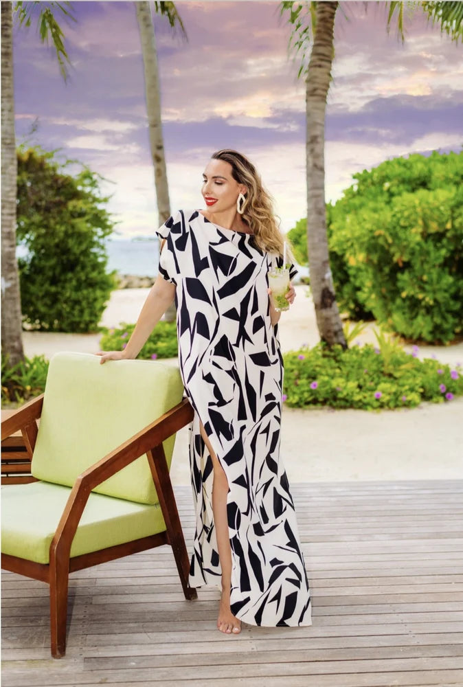 Fashion Style Printed Women Long Free Size Korean BSY Kaftan