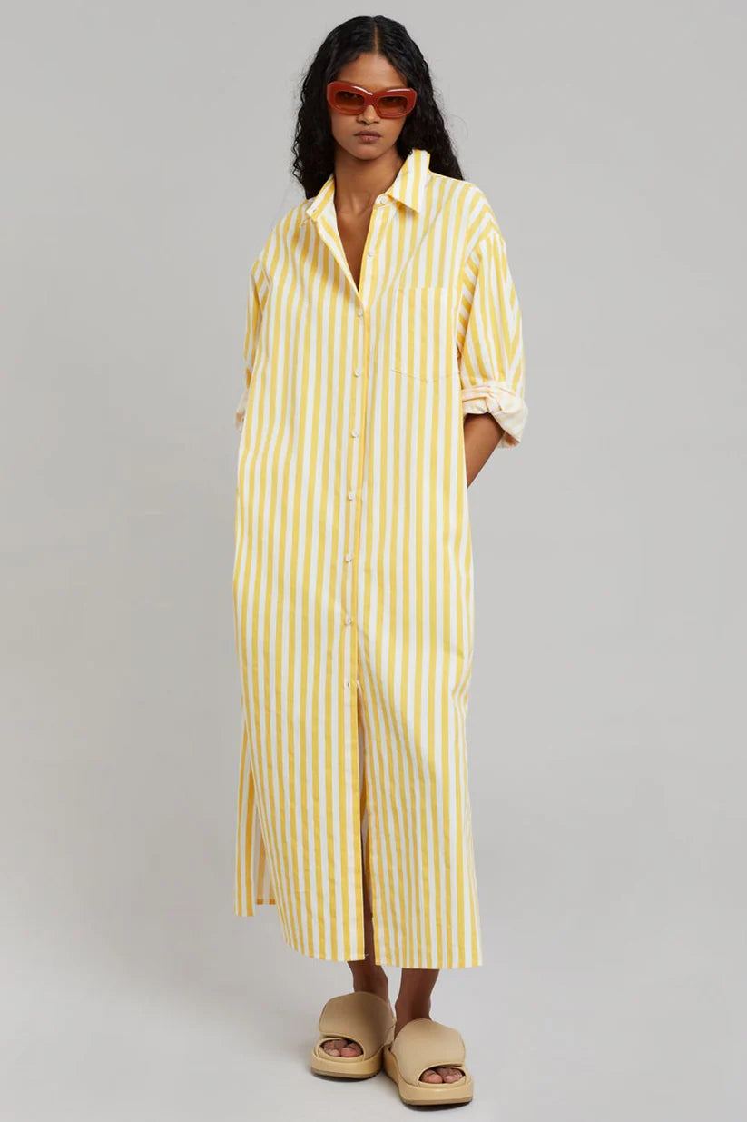 Women's Rayon Blend Long-Sleeve Cala Shirt Dress