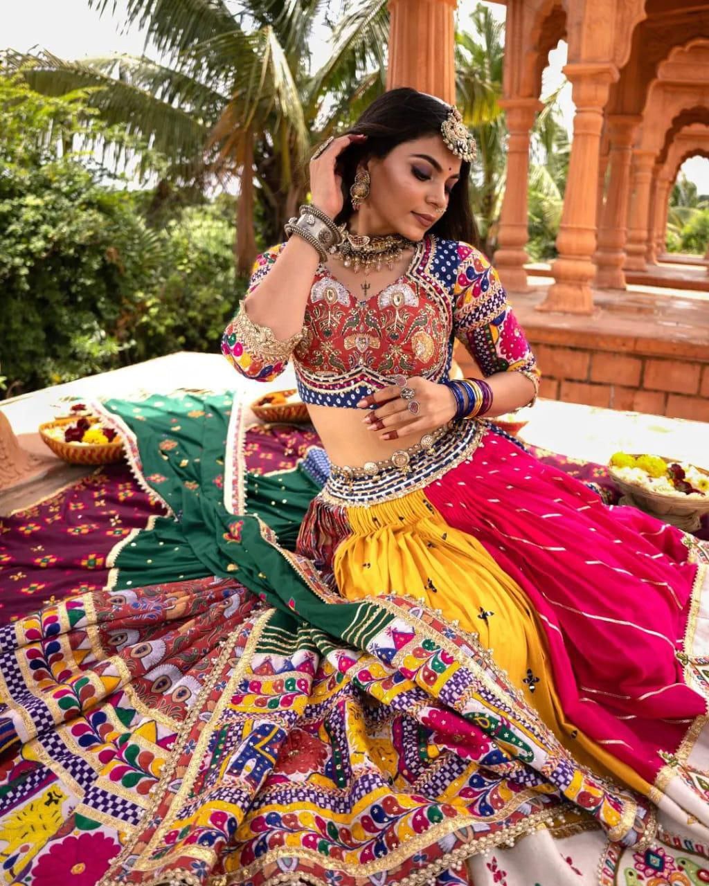 Multicolor Printed  Lehenga and Choli