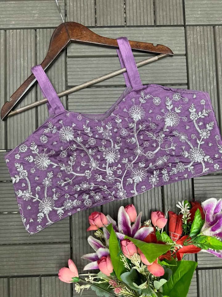 Indo Western Embroidered Pleated Skirt Dress