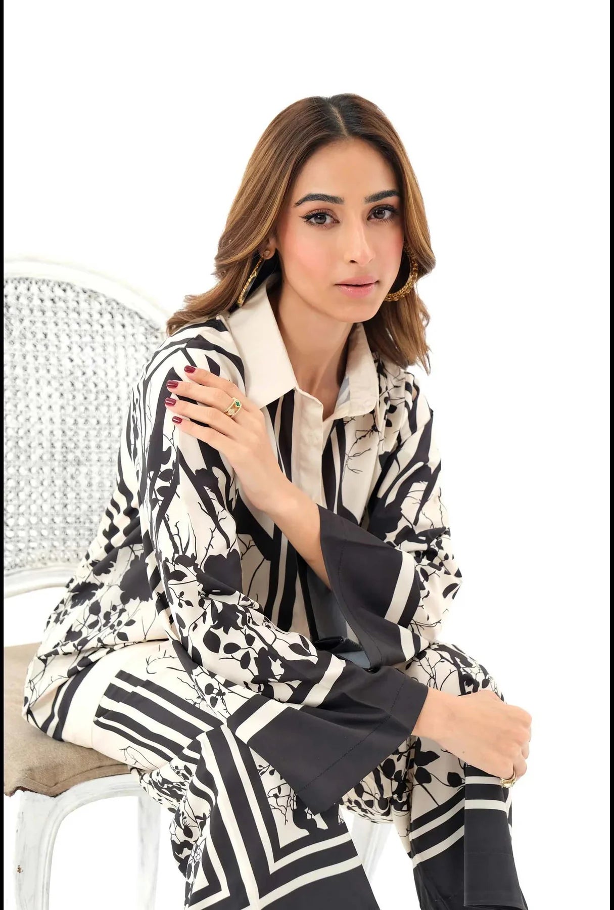 Printed Top And Pant Co-Ord Set