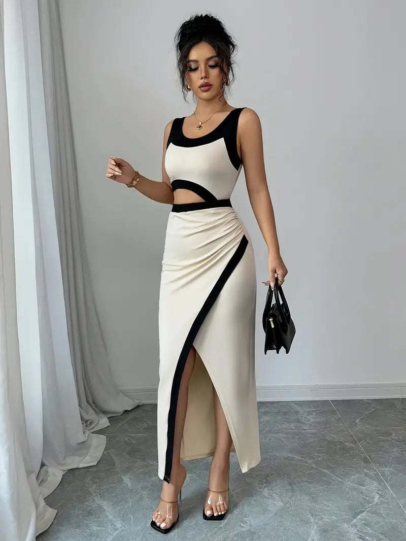 Camila Cut-out Asymmetric Slit Dress