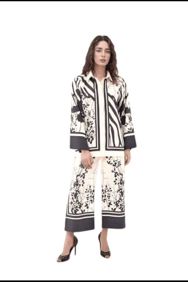 Printed Top And Pant Co-Ord Set