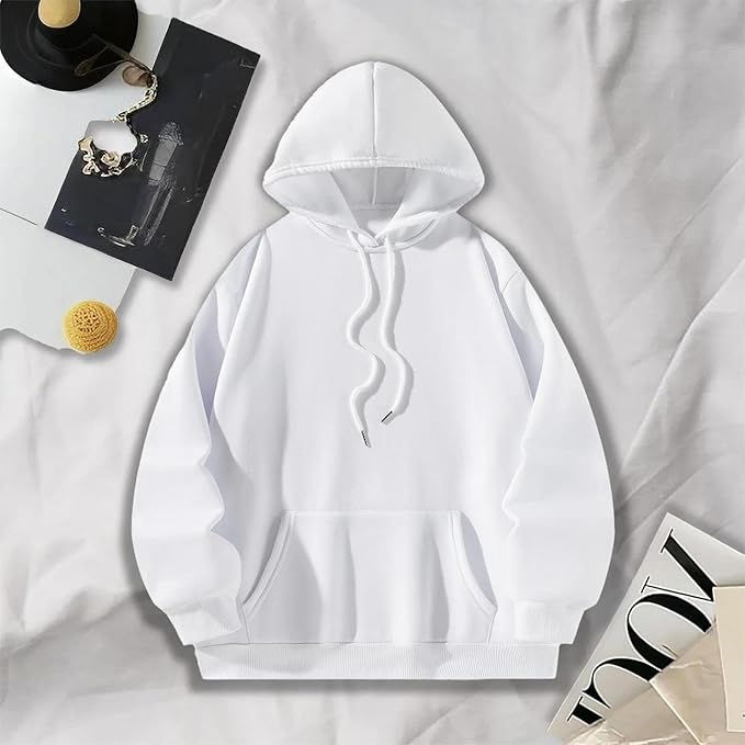 Full Sleeve Solid Hooded Sweatshirt