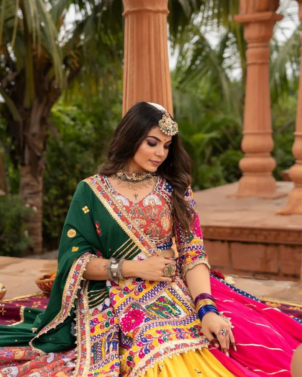 Multicolor Printed  Lehenga and Choli