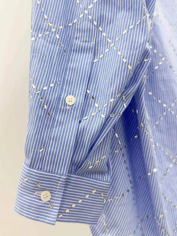 Crystal-Embellished Button Shirt