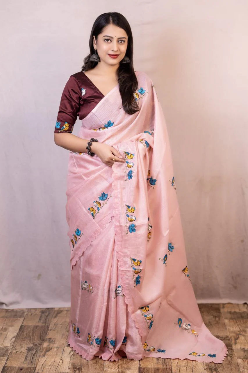 Kota embroidery saree