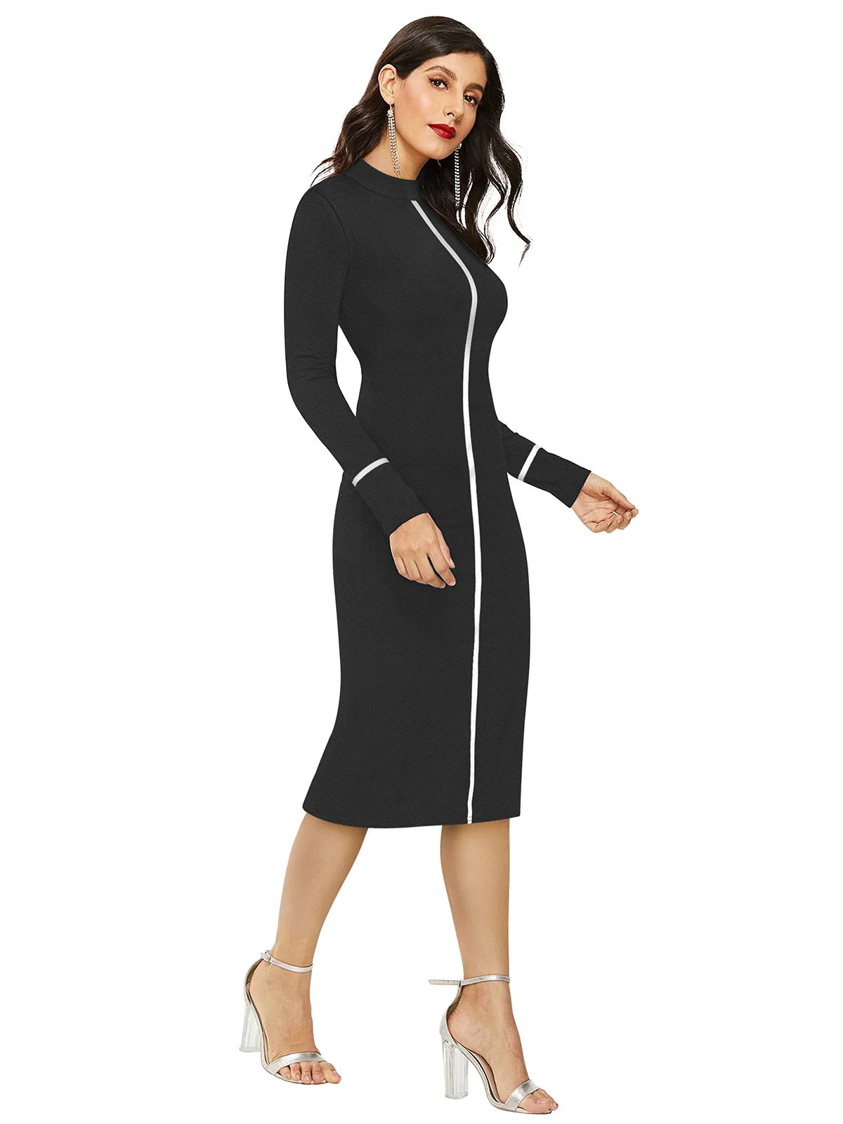 Women Bodycon Slim fit Black Dress