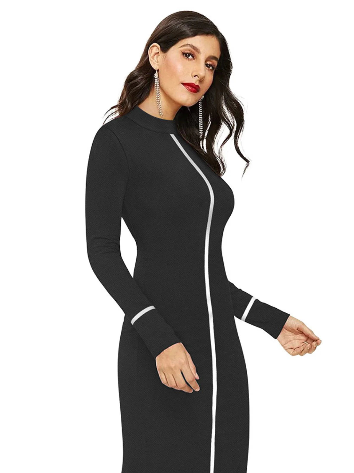 Women Bodycon Slim fit Black Dress