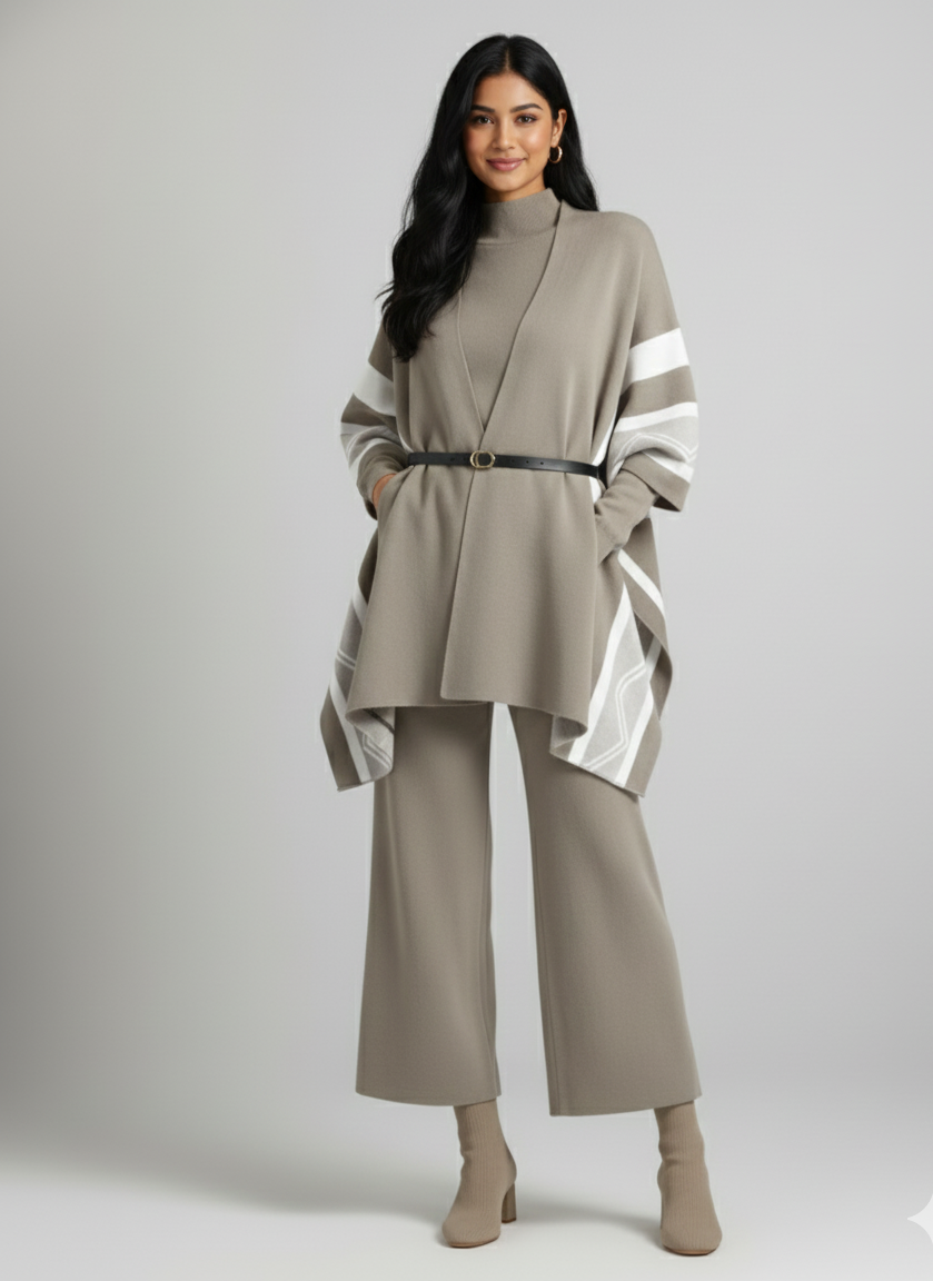 Champel Three Piece Luxury Set With Cape