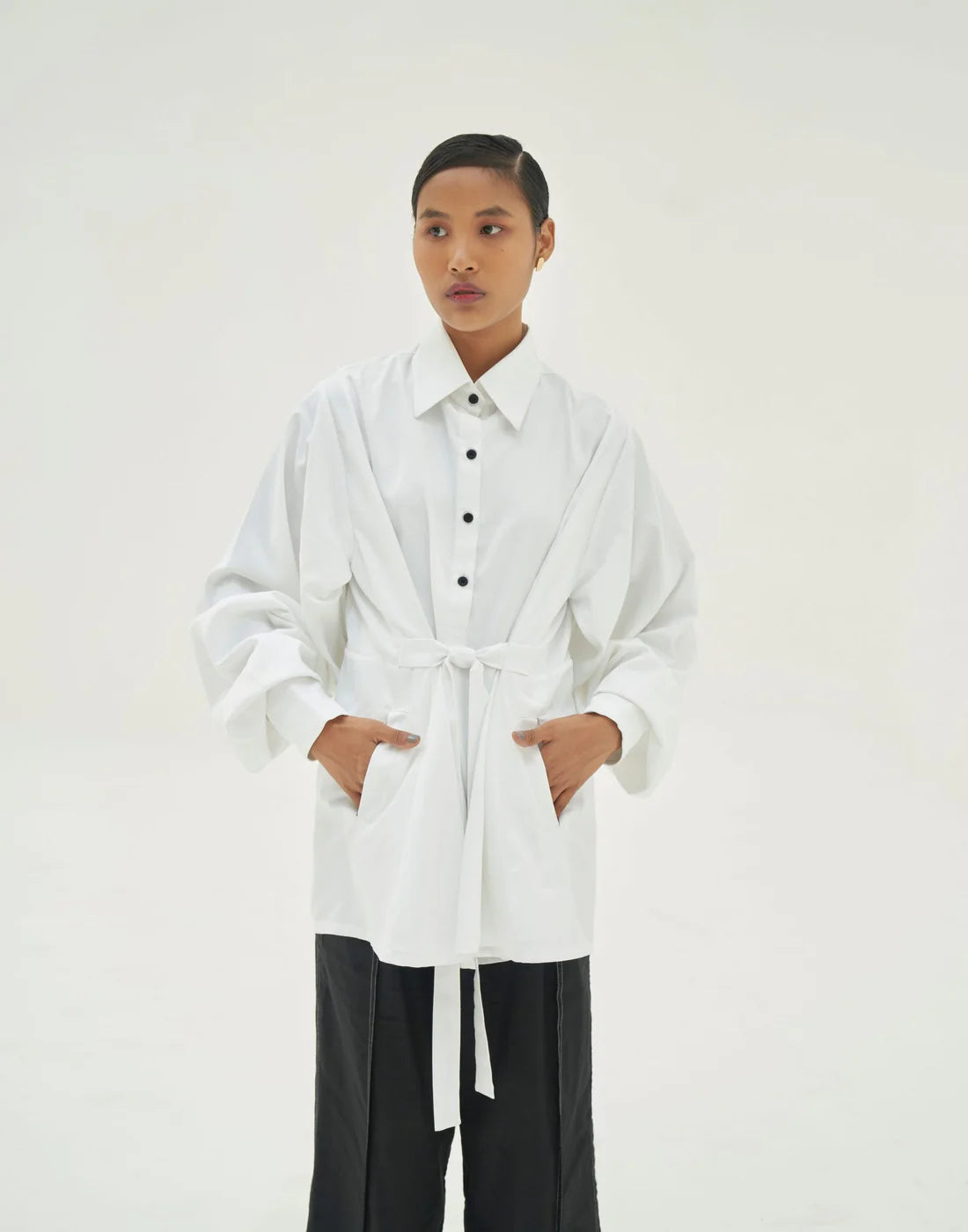 White Cloud Sleeve Shirt