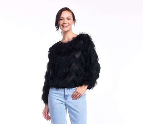 Designer Feather Tessel Top