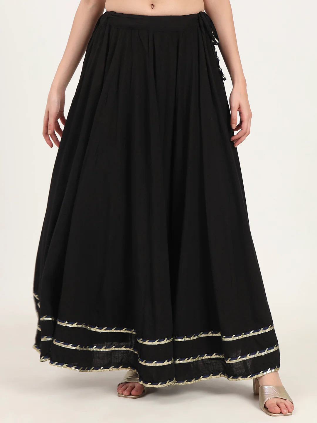 Wahida Black Gota Hand Work Lehenga Dupatta Set