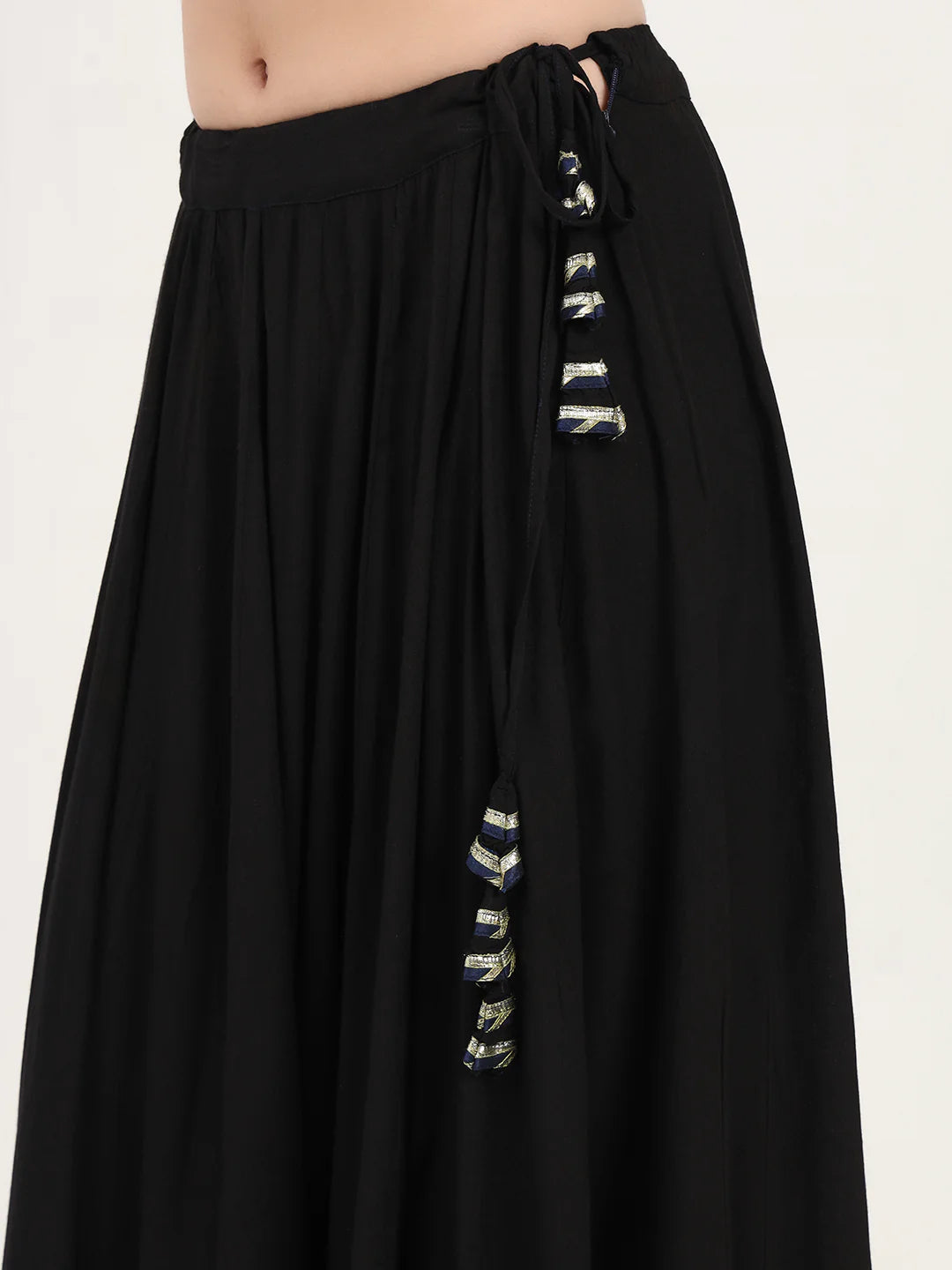 Wahida Black Gota Hand Work Lehenga Dupatta Set