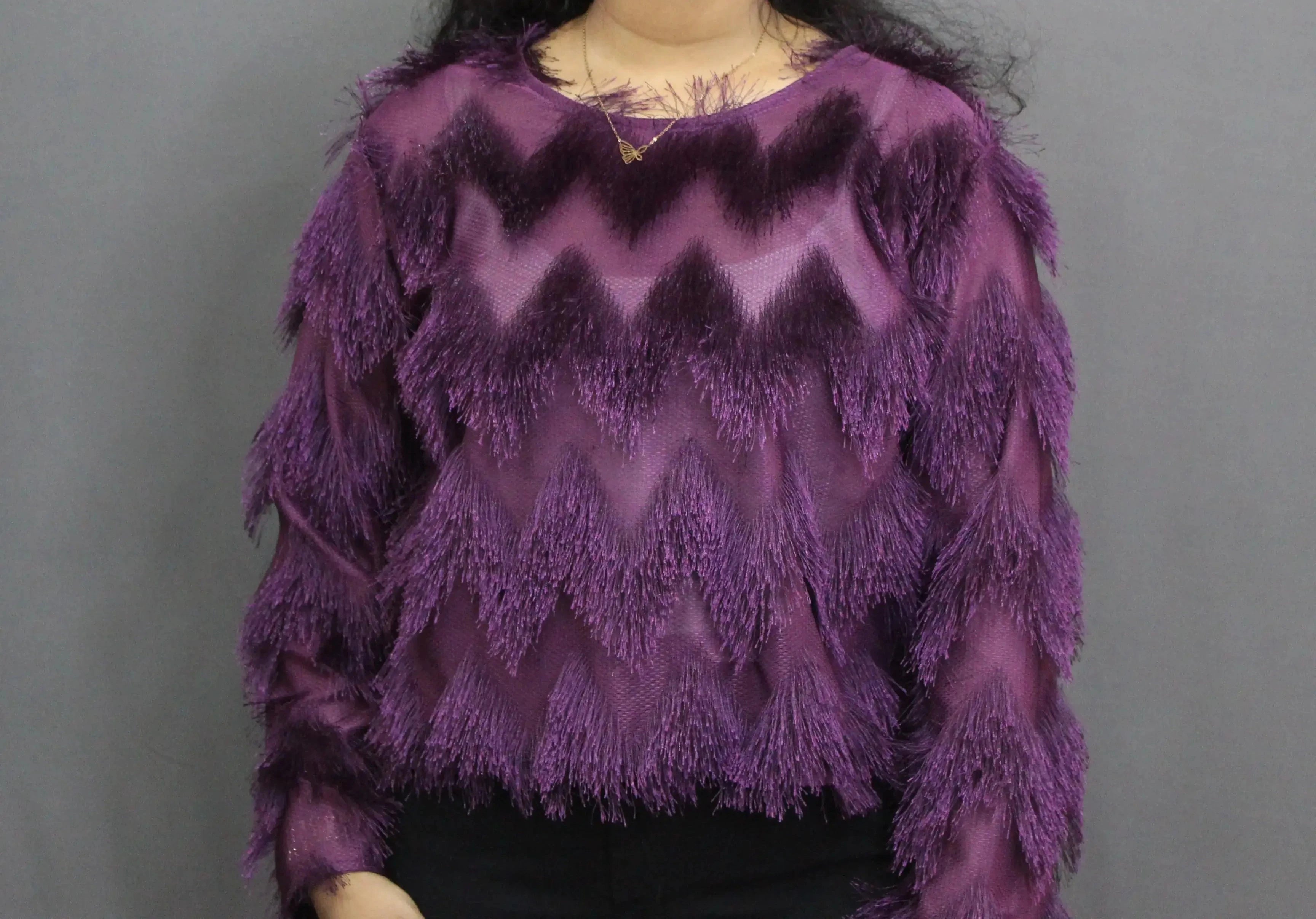 Designer Feather Tessel Top