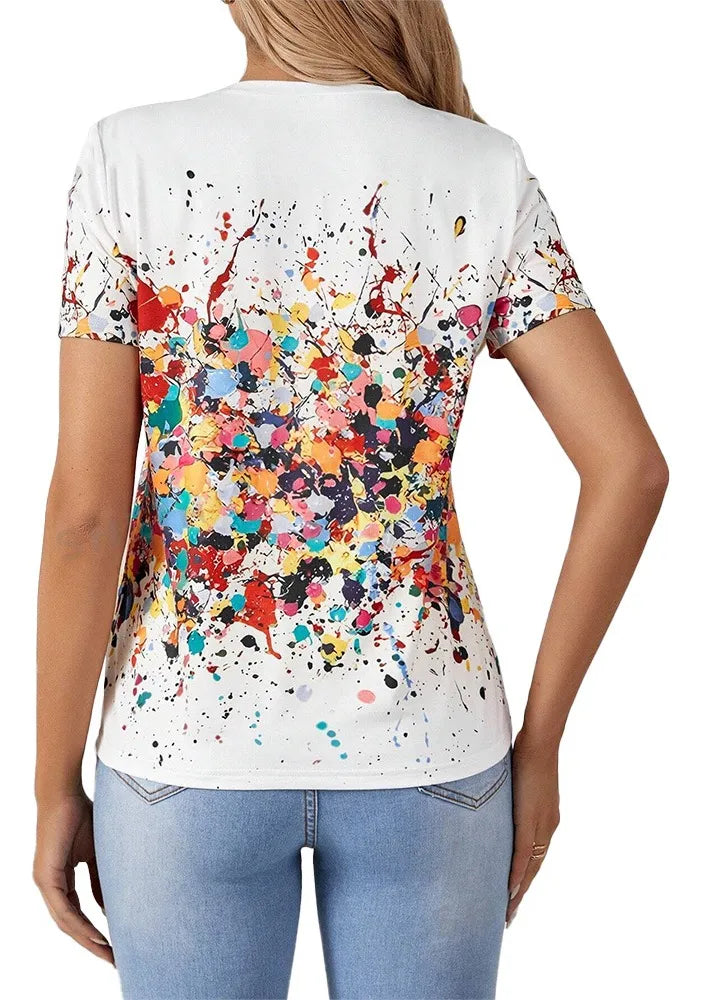 Women's T Shirt Fashion Floral Print Short Sleeve Regular