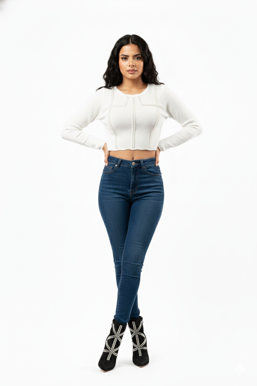 Designer Long Sleeve Sweater Top