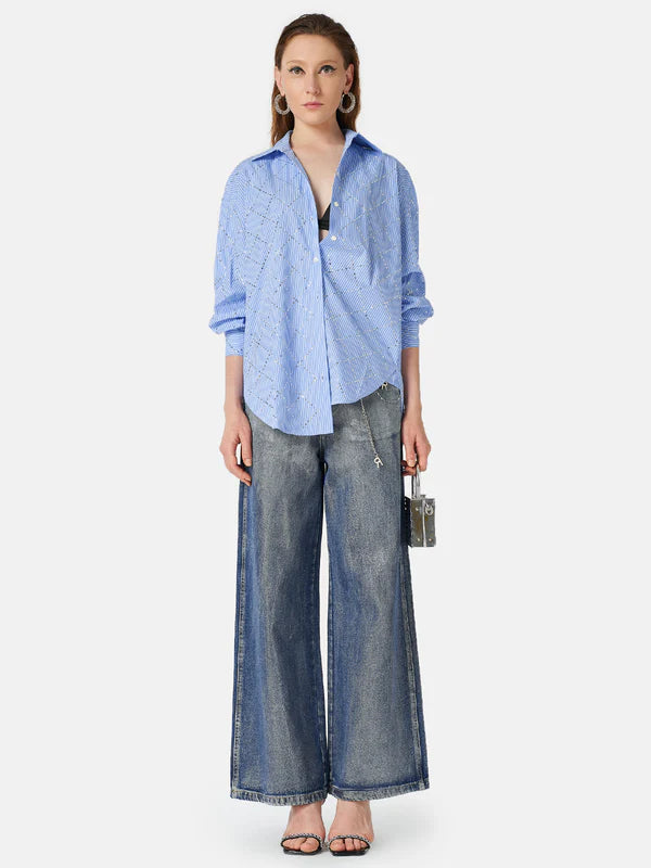 Crystal-Embellished Button Shirt