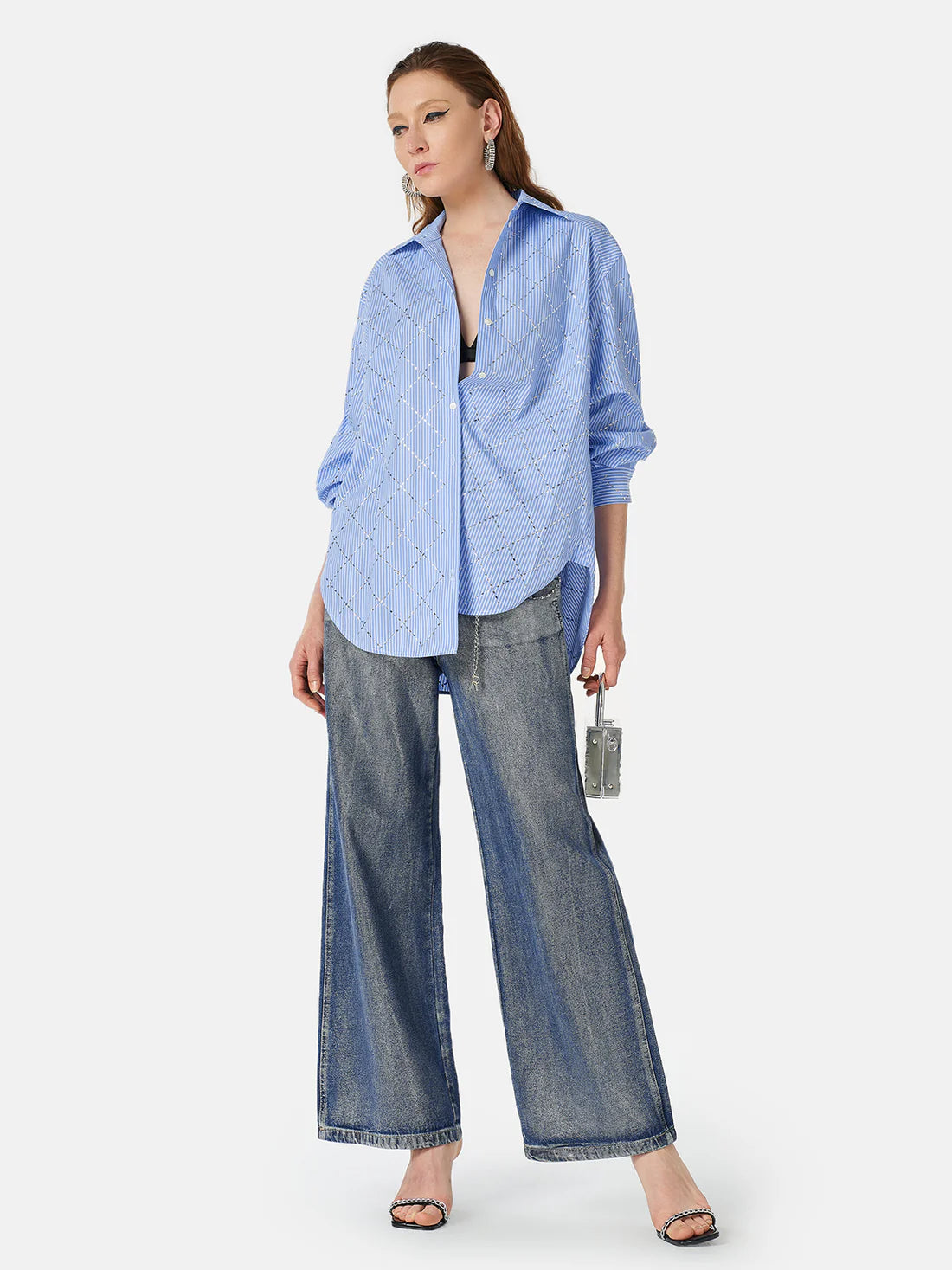 Crystal-Embellished Button Shirt