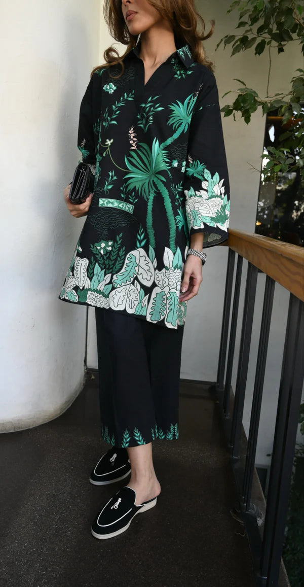 Green Printed Co-Ord Set