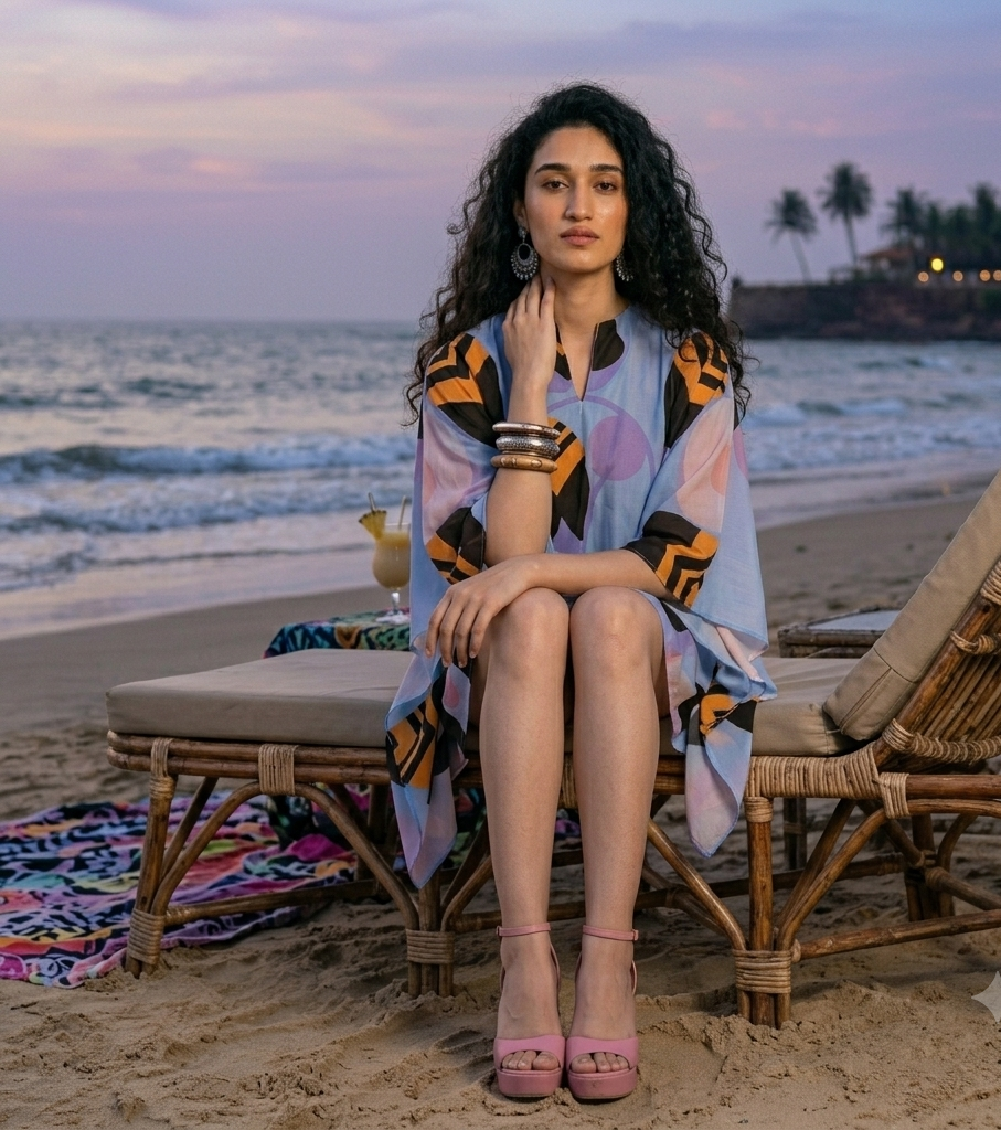 Ruel Sunset Breeze Kaftan Dress