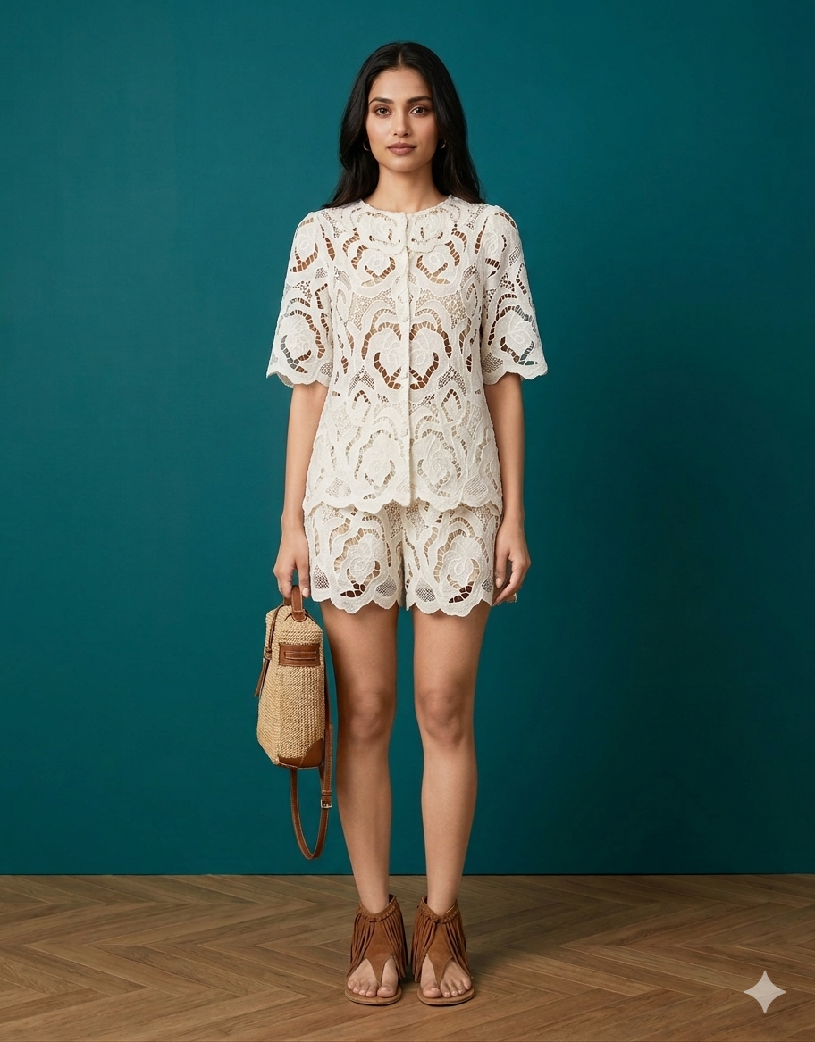 Sadie Two-Piece Crochet Co-Ord Set