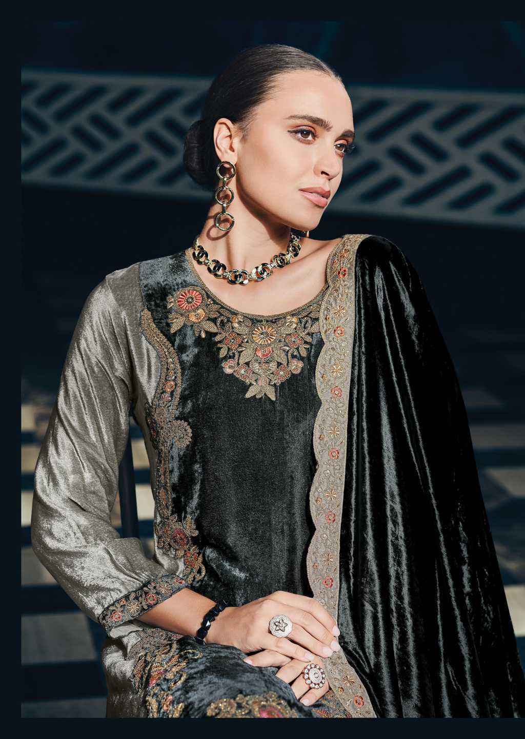 Heavy Embroidered Designer Pakistani Suit Fabric