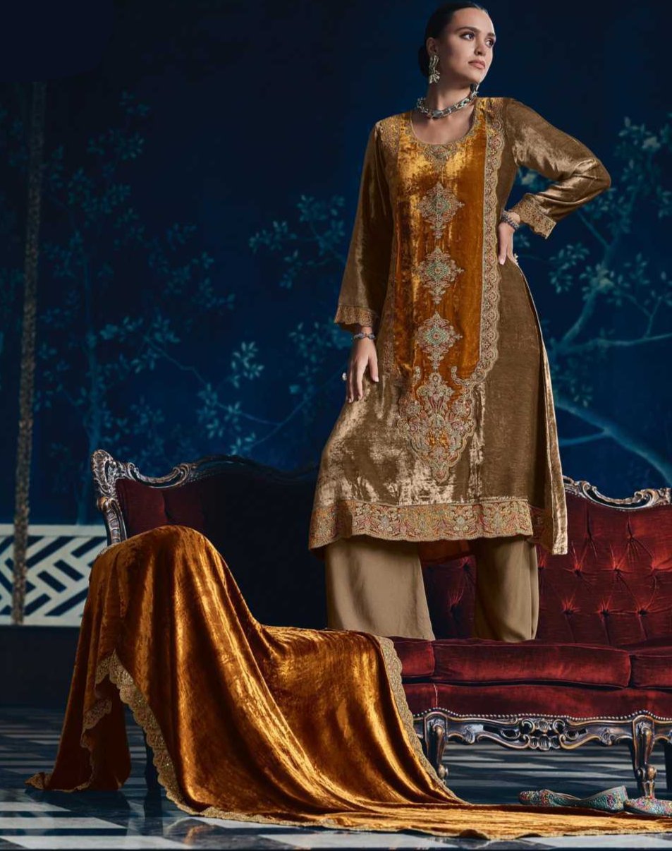 Heavy Embroidered Designer Paskistani Suit Fabric