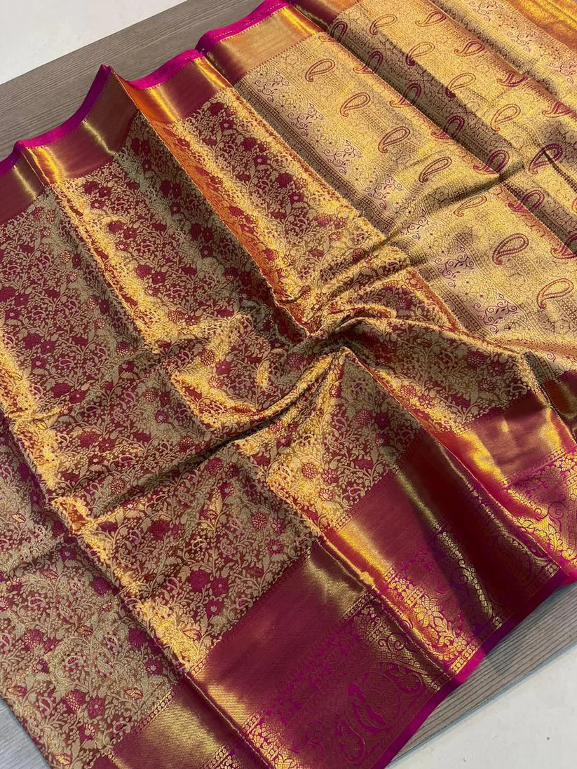 Designer Kanjivaram Soft Silk Handloom Saree