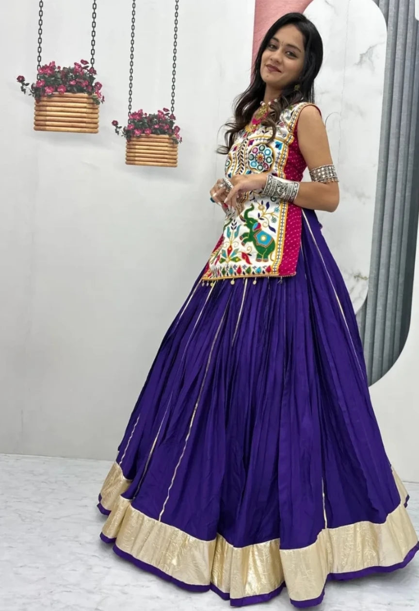 Traditional Heavy Gamathi Work with Real Mirror Work Lehnga Choli