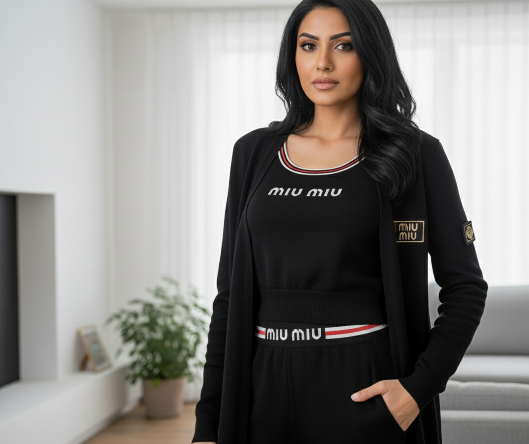 Layla Long Cardigan And Crop Top Trouser Co-Ord Set