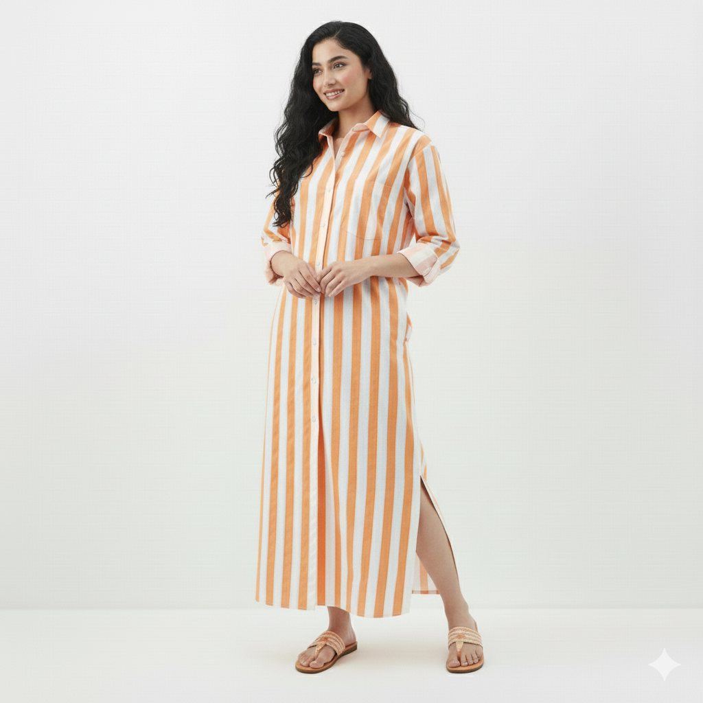 Lucy Women's Rayon Blend Long-Sleeve Cala Shirt Dress