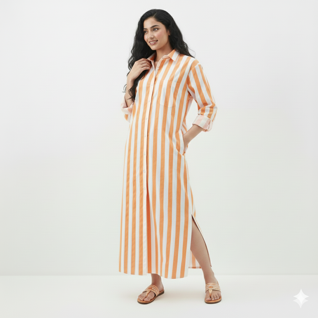 Lucy Women's Rayon Blend Long-Sleeve Cala Shirt Dress