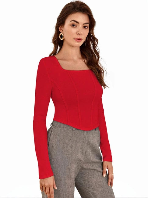 Red Regular Fit Top