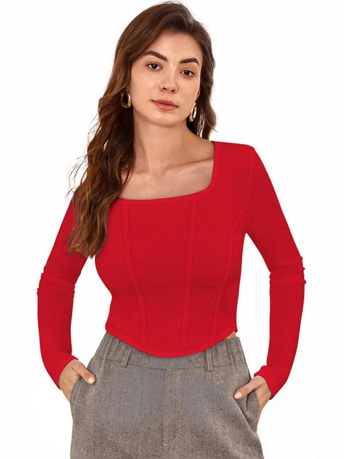 Red Regular Fit Top